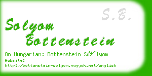 solyom bottenstein business card